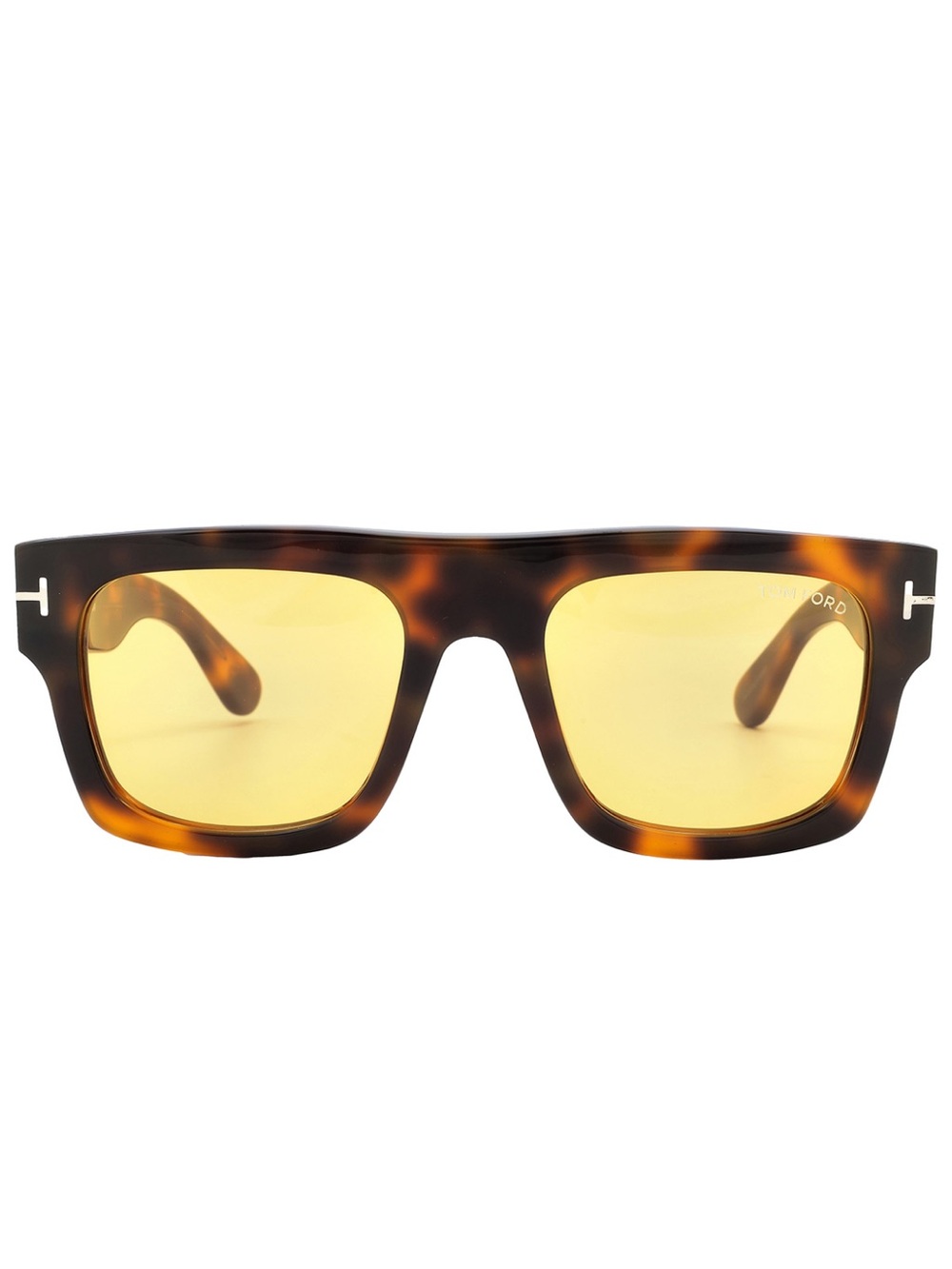 Tom Ford Tortoiseshell Frame Sunglasses with Amber Lenses